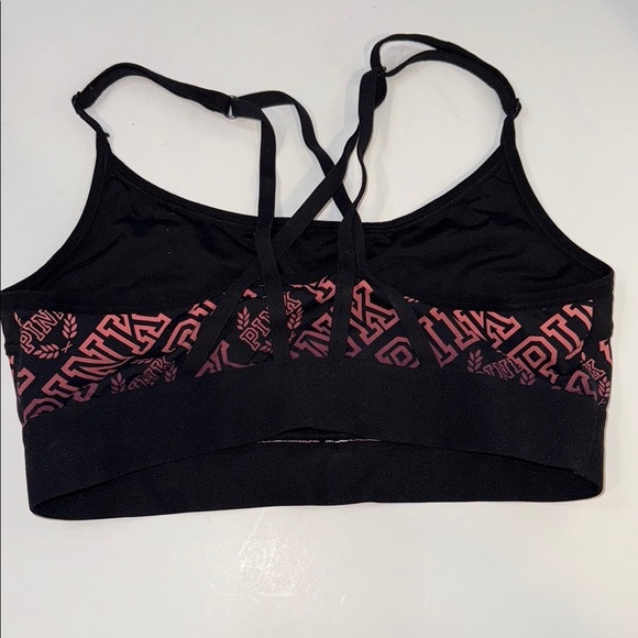 PINK Ultimate Victoria's Secret Black Sports Bra, Sz LG - Picture 3 of 7